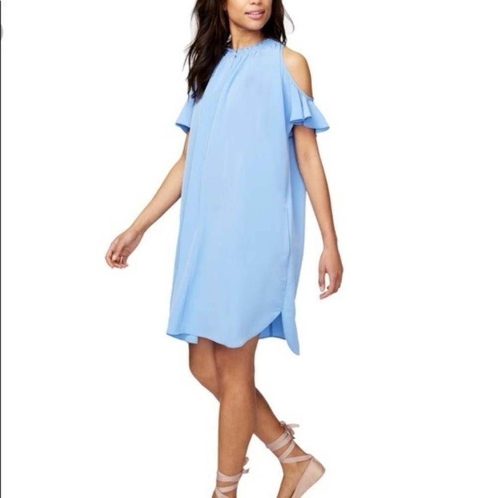 Rachel Roy Womens Shift Dress V Neck Cold Shoulder
